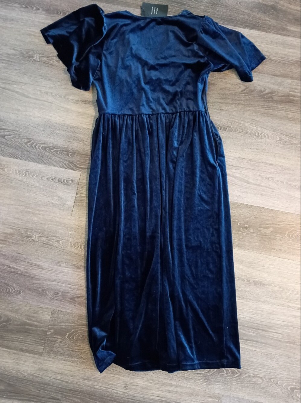Velvet Wrap Midi Dress in Deep Navy - J.Crew - Picture 4 of 4